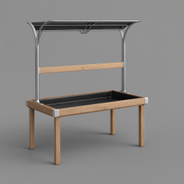 Supporto doppio arco centrale in legno- WoodLine 200x90x140cm