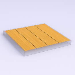 Pedana in legno essicato per gamma Indus 118x118 cm