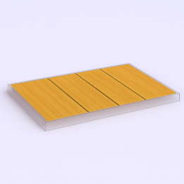 Pedana in legno essicato per gamma Indus 147x78 cm