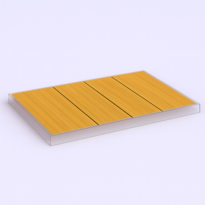 Pedana in legno essicato per gamma Indus 147x78 cm