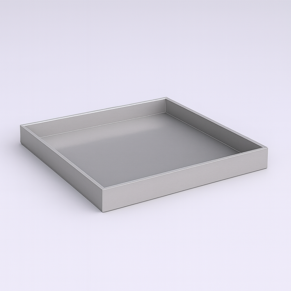 Vasca in alluminio con scarico per gamma Indus 40x40 cm