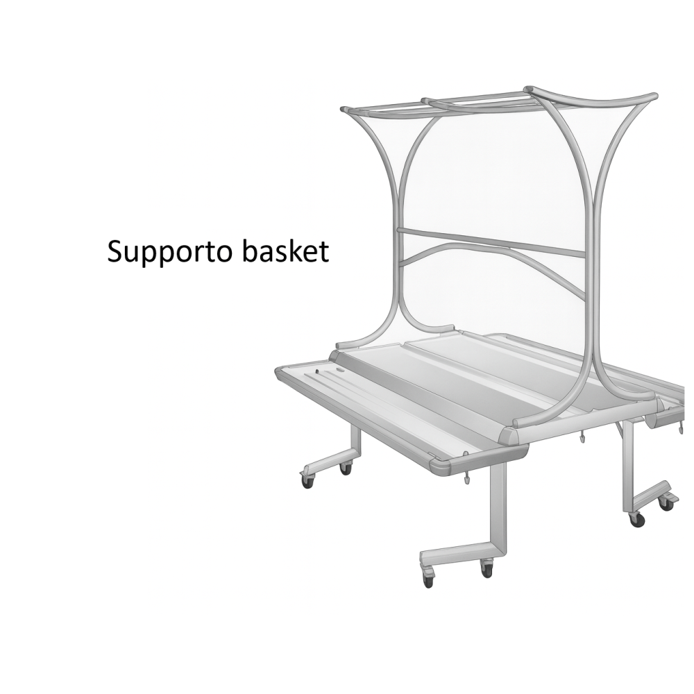 Supporto basket per Tabl'Easy apribile 205x75x140 cm