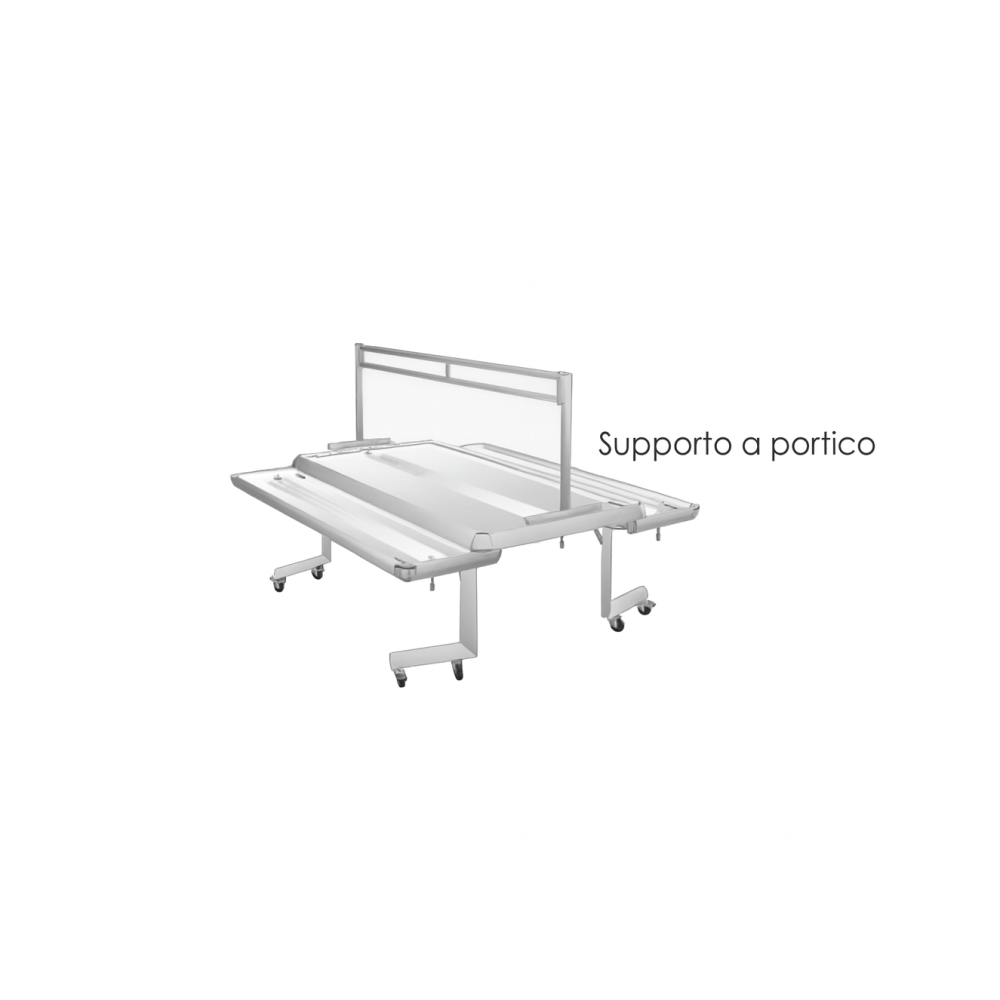Supporto a portico con ripiano per Tabl'Easy altezza regolabile 205x(80-110)cm