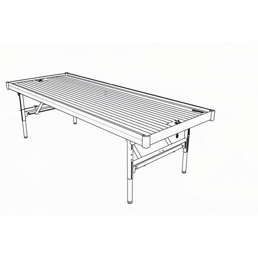 Bancale Pieghevole in alluminio naturale L93cm
