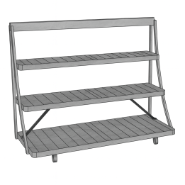 Espositore Linea Shop a parete con copertura suoperiore