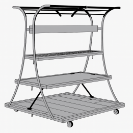 Espositore Linea Shop centrale con copertura