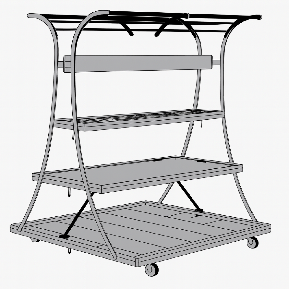 Espositore Linea Shop centrale con copertura