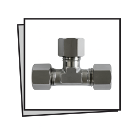 Raccordo a T(3 vie) INOX (12 x 12 x 12 mm)