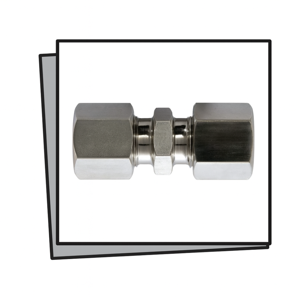 Giunzione tubo 12 mm INOX (12 x 12 mm)