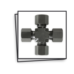 Raccordo a croce INOX (4 vie) 12mm